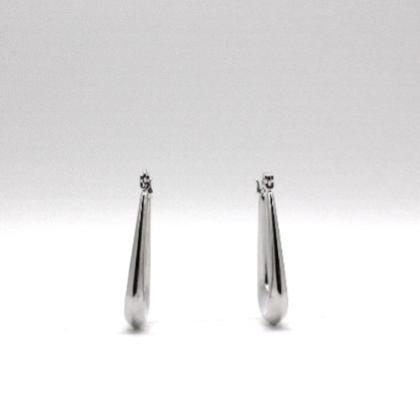 black friday sale japanese design silver hoop earrings made for mum and sensitive ears 