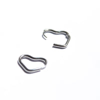 one touch heart hoop earrings silver and waterproof and tarnish free handmade 