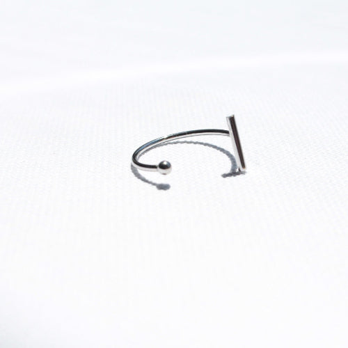 Japanese high quality silver ring open line design 