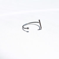 Japanese high quality silver ring open line design 