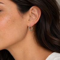 Silver hoop earrings 