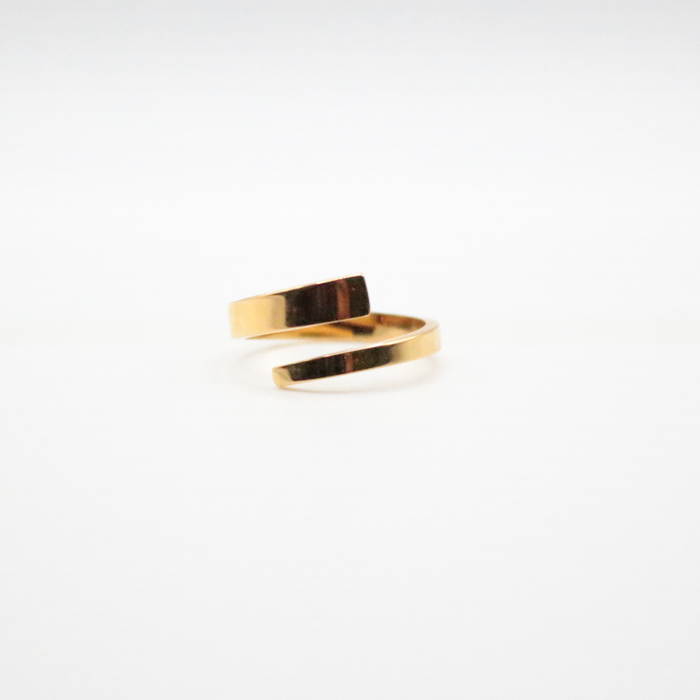 spiral ring 24k gold plated for daily wear 