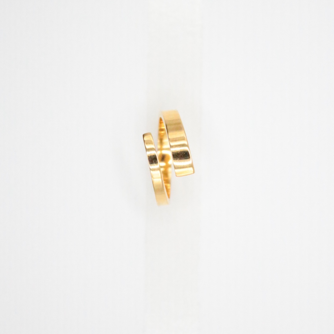 spiral ring 24k gold plated for daily wear 