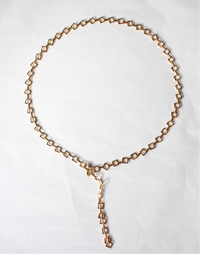 square chain necklace 24k gold ion plated for daily wear 