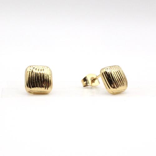 elegant dainty square earrings 24k gold ion plated stainless steel for gift for mums 