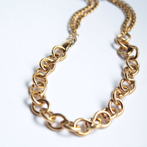 statement chunky necklace gold waterproof and tarnish free