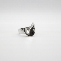 frill ring silver rhodium plated bold style for daily wear and waterproof - stock take sale (melbourne, australia)