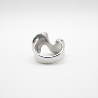 frill ring silver rhodium plated bold style for daily wear and waterproof- stock take sale (melbourne, australia)