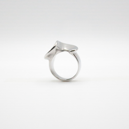one of a kind frill ring silver rhodium plated bold style for daily wear and waterproof - stock take sale (melbourne, australia)