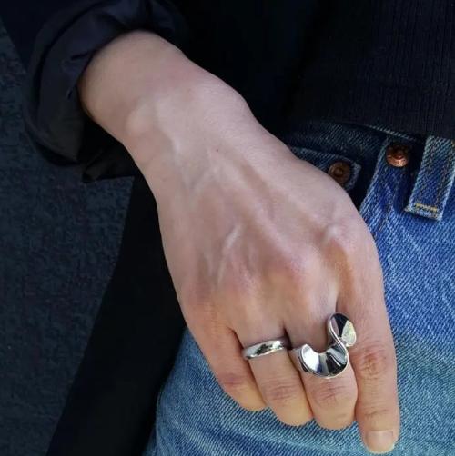 frill ring silver rhodium plated bold style for daily wear and waterproof - stock take sale (melbourne, australia)