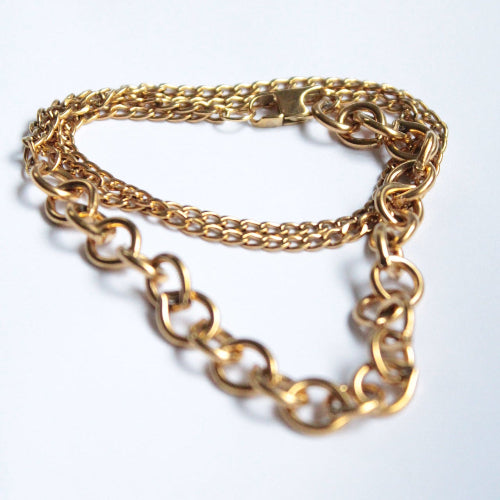 teardrop shaped chain handmade gold necklace summer jewellery 