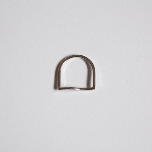 wave dainty u shaped silver ring waterproof, hypoallergenic